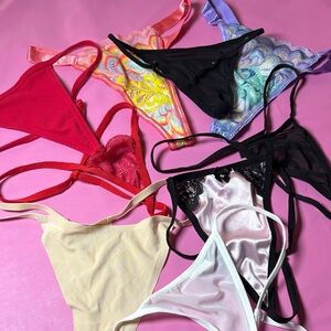Women's Intimates Multicolor Lace Thong Set of 9️⃣